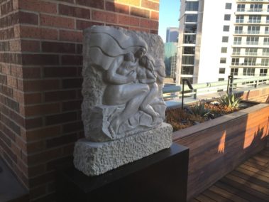 a family relief sculpture by the sculptor eliseo