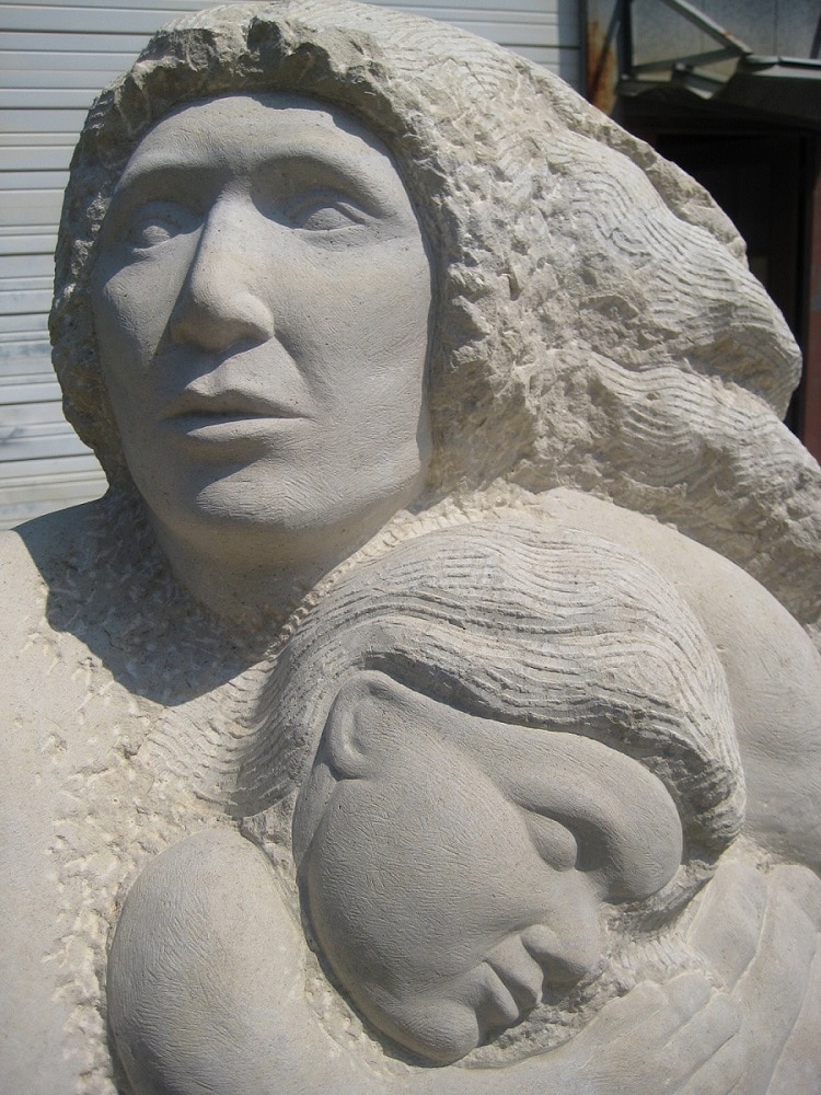 Large Mother and Child Piece, part of our commissioned sculptures collection